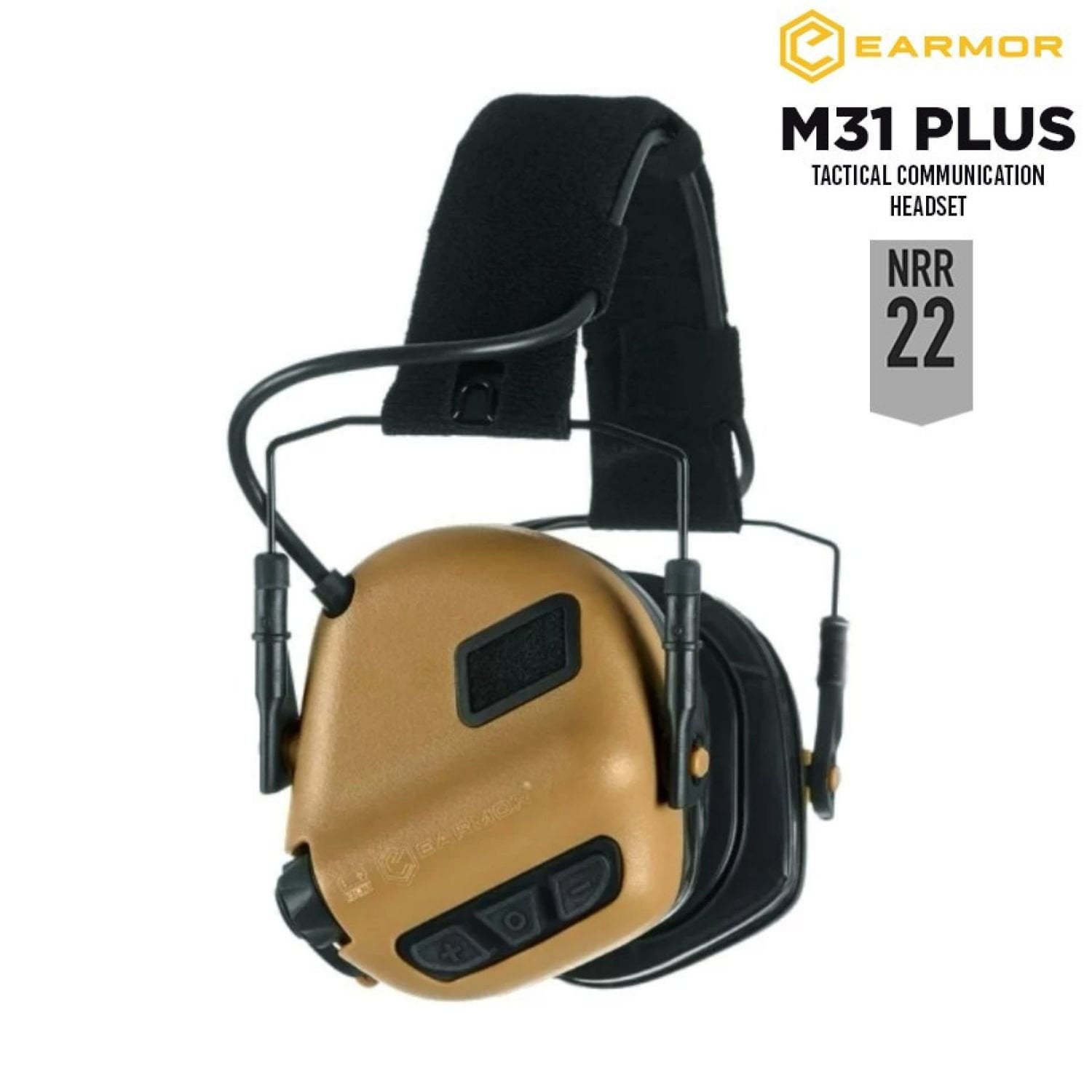 Opsmen Earmor M31 Plus Kahverengi (Cayote Brown) Elektronik Atış Kulaklığı