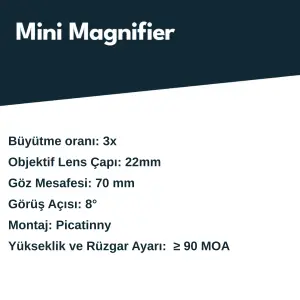 Vector Optics Combo Kit | Maverick Mini Red Dot Nişangah & 3x Magnifier & Entegre Tek Parça Montaj