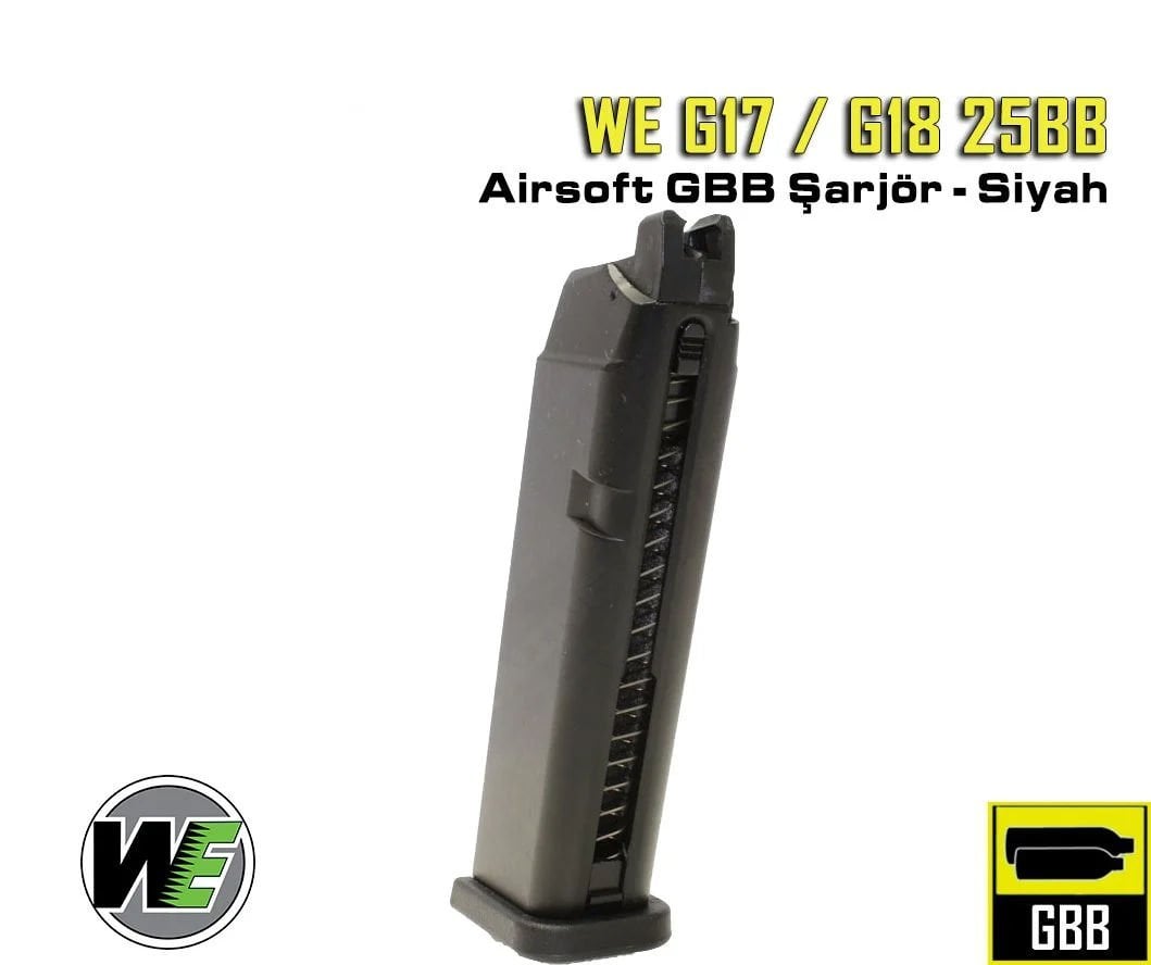 WE GLOCK G17 - G18 - G34 - G33 - G35 YEDEK ŞARJÖR