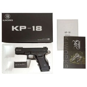 Kjw Glock 18 G18 Siyah + Green Gas + 0.20gr BB + Taşıma Çantası + Atış Gözlüğü