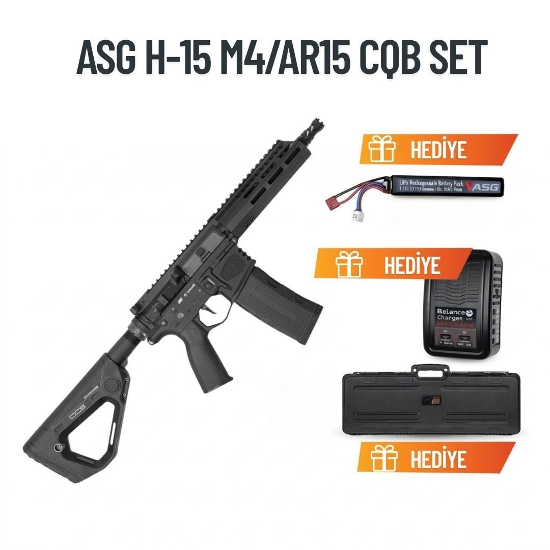 ASG H-15 M4/AR15 CQB Airsoft Tüfek Kampanyalı Set - 90005