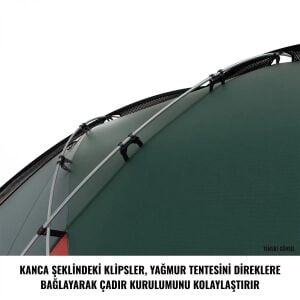 HUSKY Flame 2 Kişilik Çadır (Kırmızı)