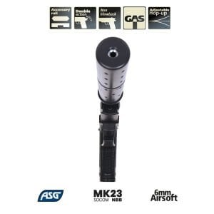 ASG MK23 Silent Susturuculu Airsoft Tabanca - Siyah