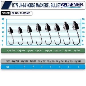 Cultiva 11779 JH-84 Horse Mackerel Bullet Jig Head