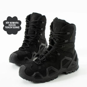 Single Sword Hakiki Deri Su Geçirmez Erkek&Kadın Taktik Askeri Bot 42 - Siyah