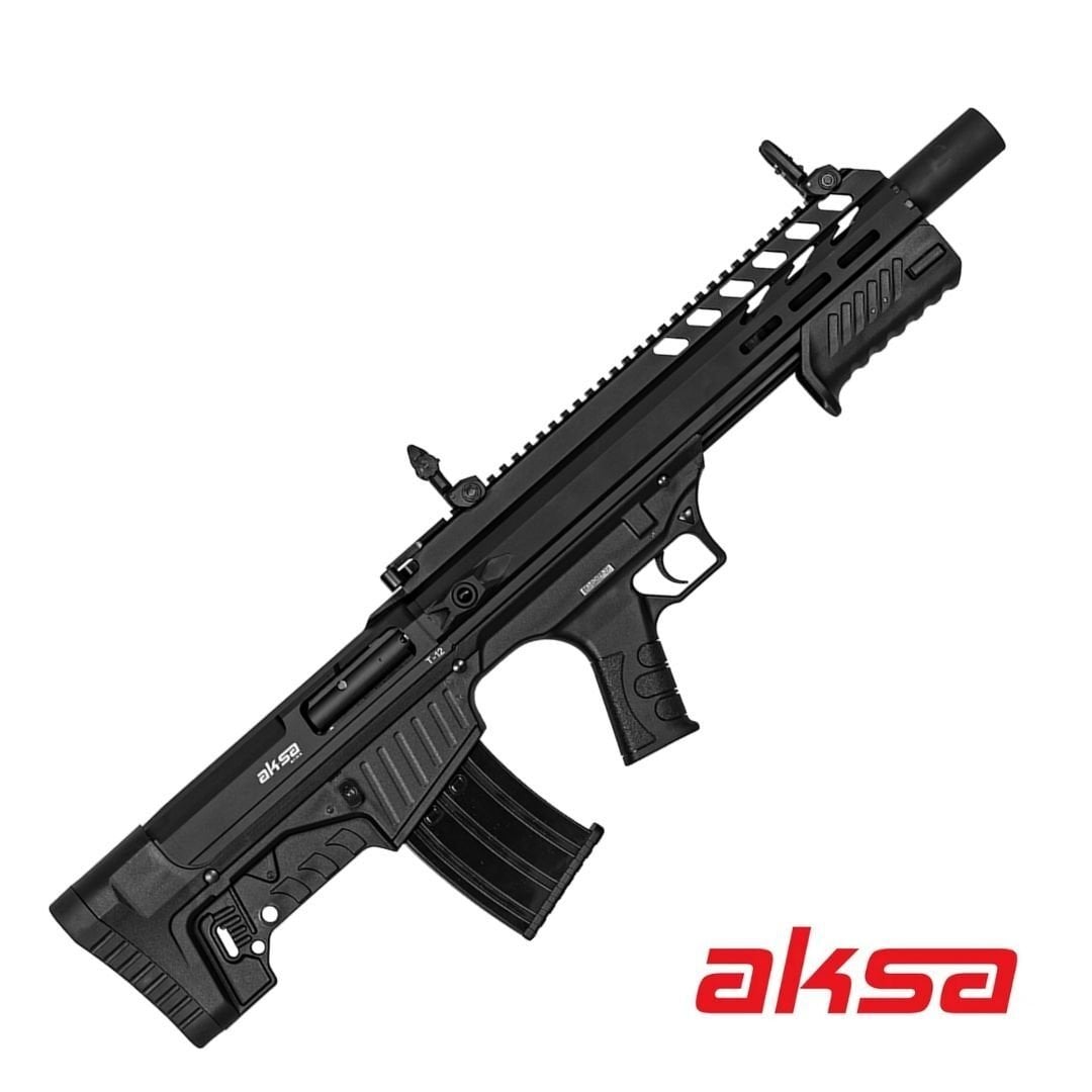 Aksa Crossfire T12 Bullpup Siyah Otomatik - Pompalı Av Tüfeği (Çift Sistem)