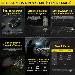 NITECORE NPL27 650 LUMEN SARJLI SILAH FENER