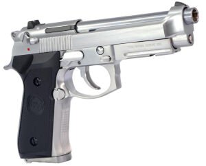 We Beretta M9A1 Rail Silver Full Auto GBB Airsoft Tabanca