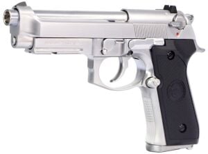 We Beretta M9A1 Rail Silver  + Green Gas + 1 Kg BB + Taşıma Çantası + Atış Gözlüğü