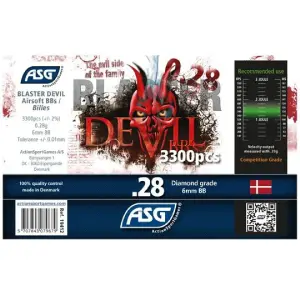 Asg 0.28gr 3300'Lük Devil Plastik Airsoft Mermisi