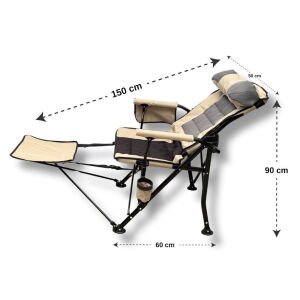 WINDCAMP KATLANIR KAMP SANDALYESİ COMFORT - BEJ