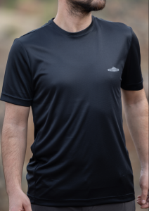 Gray Hıll Basic Sıfır Yaka Siyah T-shirt (Parlak Kumaş)