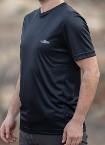 Gray Hıll Basic Sıfır Yaka Siyah T-shirt (Parlak Kumaş)
