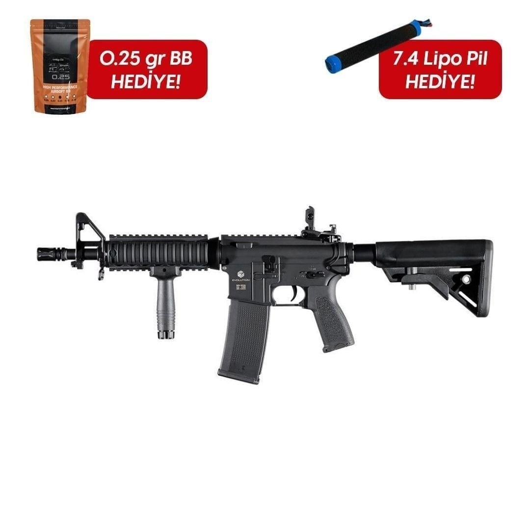 Evolution Recon Superlite MK18 Mod 0 Carbontech Airsoft Tüfeği + 7.4v LiPo Pil + BB