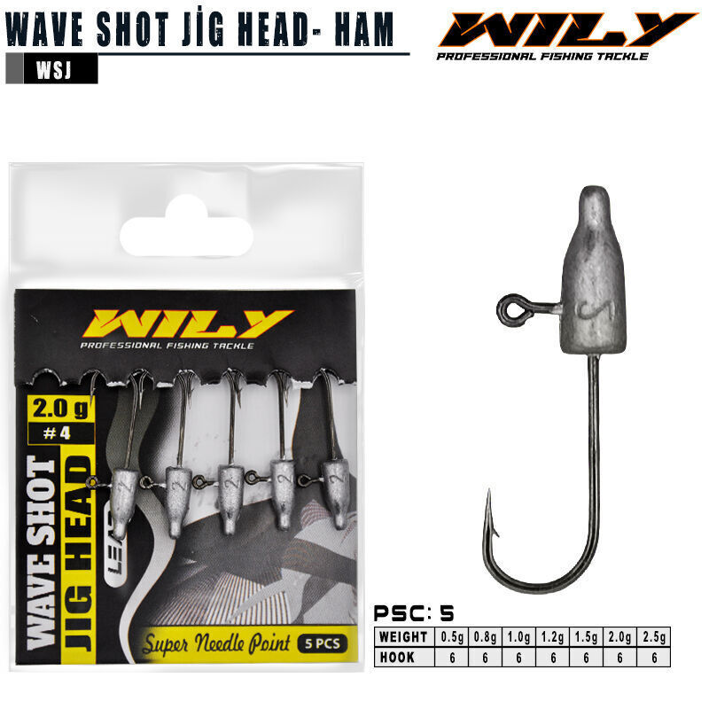 Wily Wave Shot Jighead - 2 gr