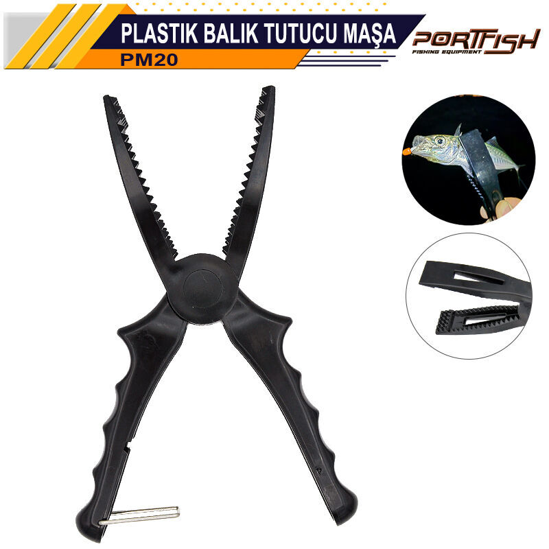 Portfish Plastik Balık Tutucu Maşa - Siyah