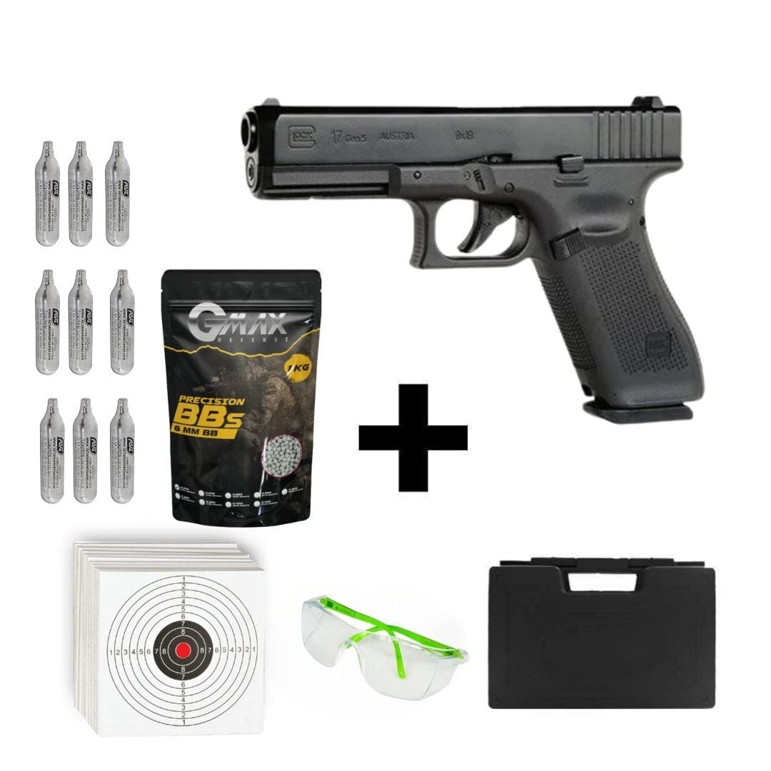 UMAREX Glock 17 Gen5 + Co2 Gas + 0.20gr BB + Taşıma Çantası + Atış Gözlüğü