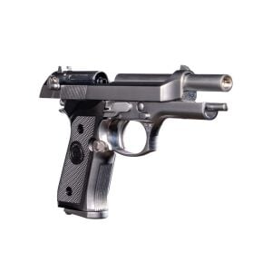 We Beretta M92 Gümüş + Green Gas + 0.20gr BB + Taşıma Çantası + Atış Gözlüğü