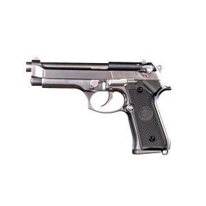 We Beretta M92 Gümüş + Green Gas + 0.20gr BB + Taşıma Çantası + Atış Gözlüğü