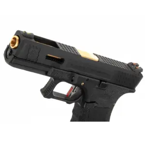 We Glock 17 G17 T1 Airsoft Tabanca Siyah Gövde / Siyah Sürgü / Gold Namlu