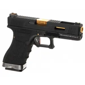 We Glock 17 G17 T1 + Green Gas + 1 Kg BB + Taşıma Çantası + Hedef Kağıdı + Atış Gözlüğü