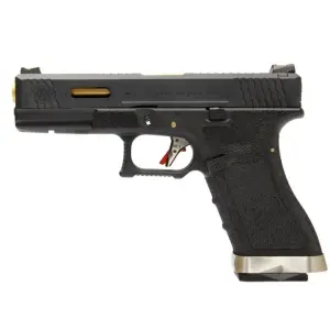We Glock 17 G17 T1 + Green Gas + 1 Kg BB + Taşıma Çantası + Hedef Kağıdı + Atış Gözlüğü