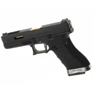 We Glock 17 G17 T1 + Green Gas + 1 Kg BB + Taşıma Çantası + Hedef Kağıdı + Atış Gözlüğü