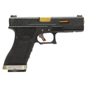 We Glock 17 G17 T1 + Green Gas + 1 Kg BB + Taşıma Çantası + Hedef Kağıdı + Atış Gözlüğü