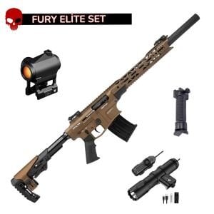 Derya MK12 Bronz Elite Set - Vortex Crossfire Red Dot + Dikey Tutamak + Toughsoul 1250 Lümen Fener