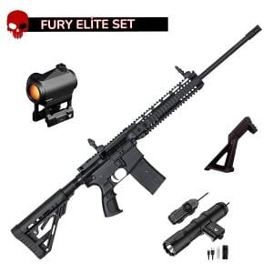 Aksa Crossfire T-14 Siyah Elite Set - Vortex Crossfire Red Dot + Yarım Tutamak + Toughsoul 1250 Lümen Fener