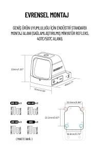 OSİGHT X 3 MOA DOT & 32 MOA CİRCLE RED DOT