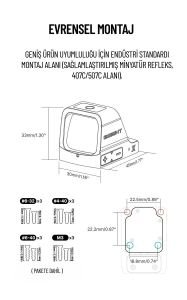 OSİGHT X 3 MOA DOT & 32 MOA CİRCLE RED DOT