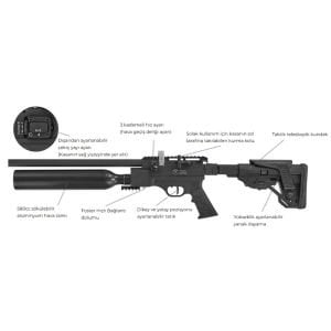 Full Set Hatsan Factor Pcp Havalı Tüfek 5.5mm