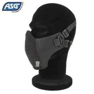 Asg Çene Korumalı Siyah Ağız Maskesi