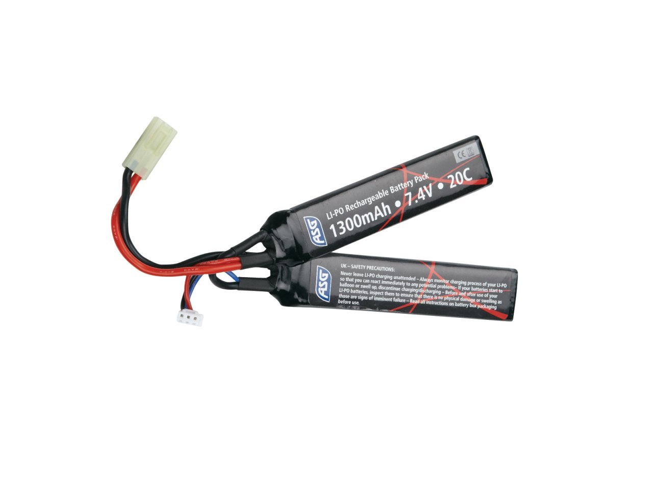 Asg Lipo Pil 7.4V 1300 Mah 25C Gen2 - 17206