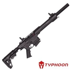Typhoon F12 Siyah Elite Set - Vortex Crossfire Red Dot + Yarım Tutamak + Skywoods 1200 Lümen Tüfek Feneri