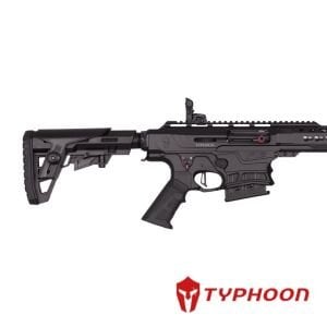 Typhoon F12 Siyah Elite Set - Vortex Crossfire Red Dot + Yarım Tutamak + Skywoods 1200 Lümen Tüfek Feneri