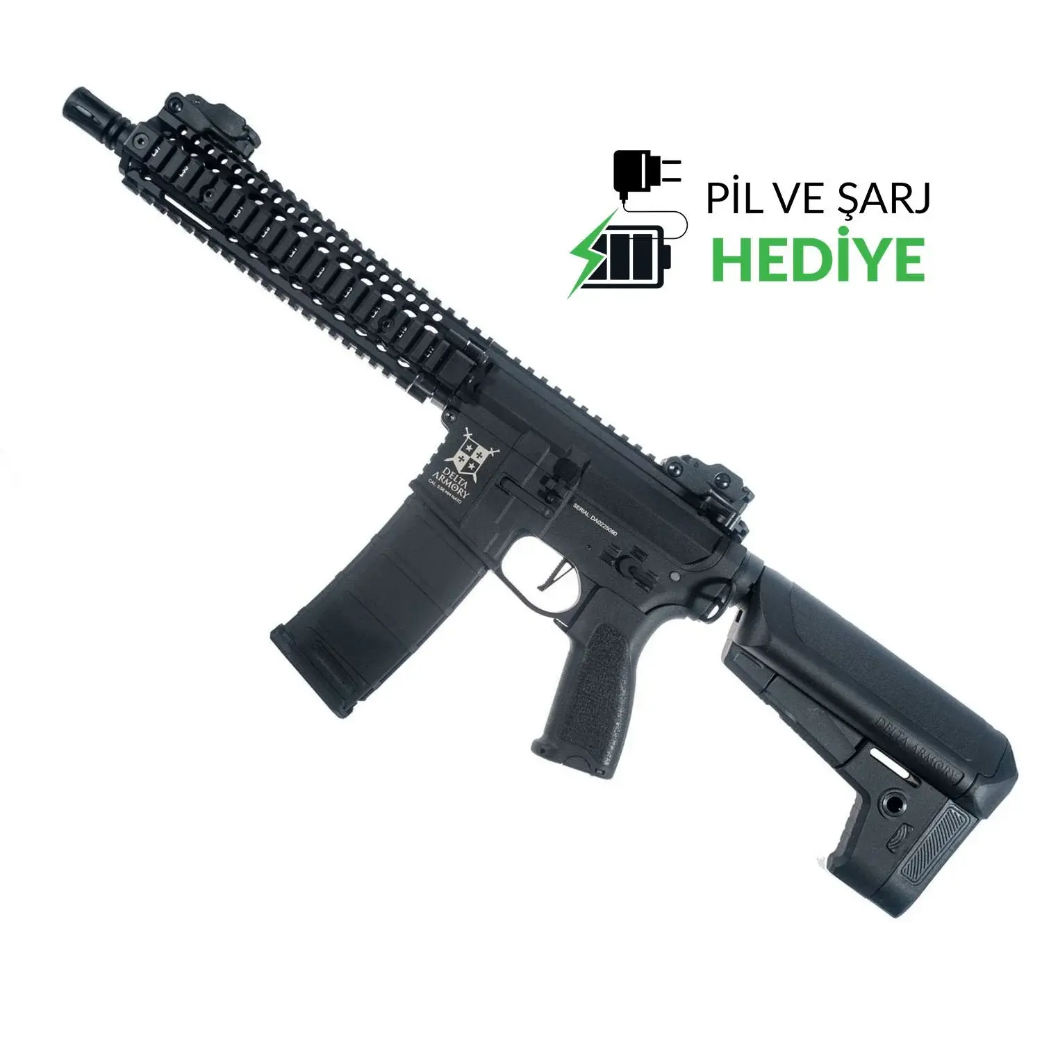 Delta Armory AR15 MK18 BRAVO Siyah AEG Airsoft Tüfek
