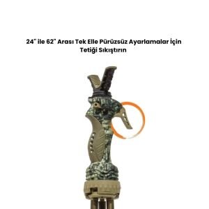 Primos Tripod, Gen3 Trigger Stick Kamuflaj 24-62 Inç (Büyük Boy)