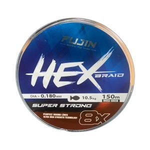 Fujin Hex Braid 8x 150mt Moss Green PE İp Misina