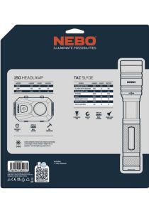 Nebo Tacslyde 300 Lümen Fener + 150 Lümen Kafa Feneri Seti