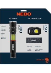 Nebo Tacslyde 300 Lümen Fener + 150 Lümen Kafa Feneri Seti