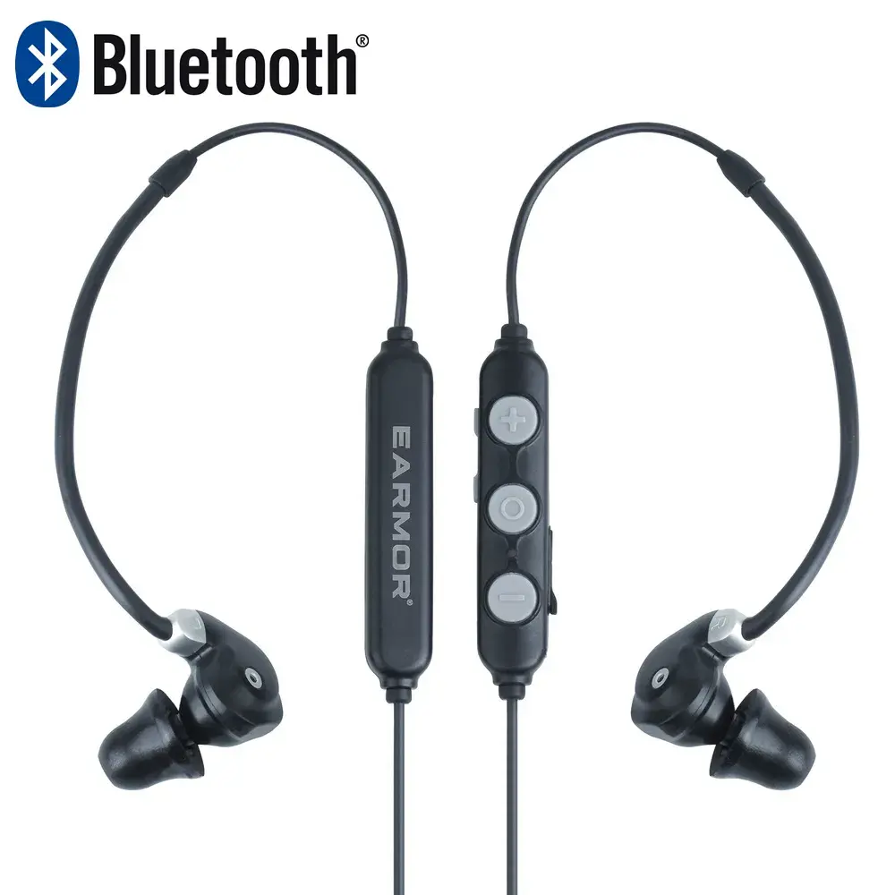 Opsmen Earmor M200T Boyun Askılı Kablosuz Bluetooth Atış Kulaklığı Kulak Koruma Siyah