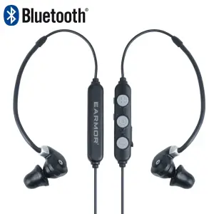 Opsmen Earmor M200T Boyun Askılı Kablosuz Bluetooth Atış Kulaklığı Kulak Koruma Siyah