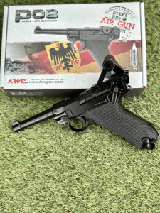 KWC Luger P08 Blowback + Co2 Gas + 1500 Adet Çelik Bilye + Taşıma Çantası + Atış Gözlüğü