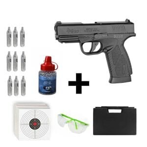ASG BERSA BP9CC  + Co2 Gas + 1500 Adet Çelik Bilye + Taşıma Çantası + Atış Gözlüğü