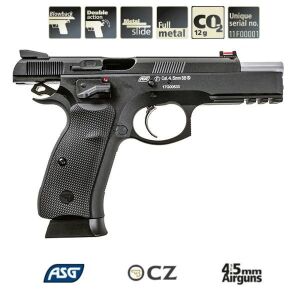ASG CZ SP-01 SHADOW Blowback + Co2 Gas + 1500 Adet Çelik Bilye + Taşıma Çantası + Atış Gözlüğü
