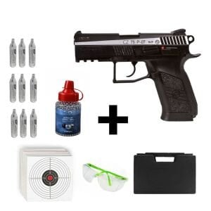 ASG CZ75 P07 DUTY Blowback  + Co2 Gas + 1500 Adet Çelik Bilye + Taşıma Çantası + Atış Gözlüğü