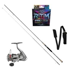 Okuma Azaki 244 cm 7-28 gr Spin Set – Daiwa Crossfire 20 LT 2500 + Anchor Ritim X8 PE 150 mt Sarılı + Taşıma Kayışı Hediyeli