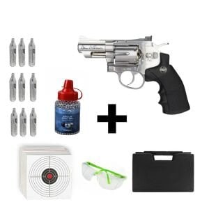 ASG Dan Wesson 2.5 İnc Revolver + Co2 Gas + 1500 Adet Çelik Bilye + Taşıma Çantası + Atış Gözlüğü